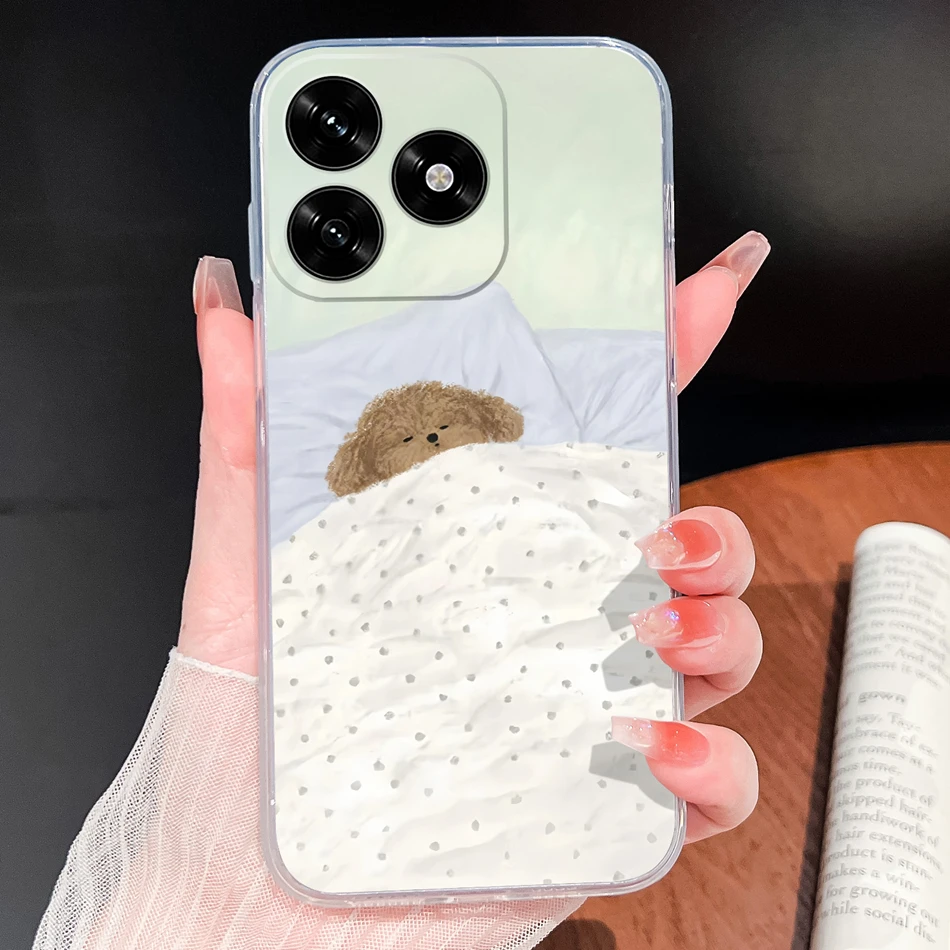 Lovely Animal Cartoon Soft Clear Silicone Phone Case - Lightweight and Durable Cover