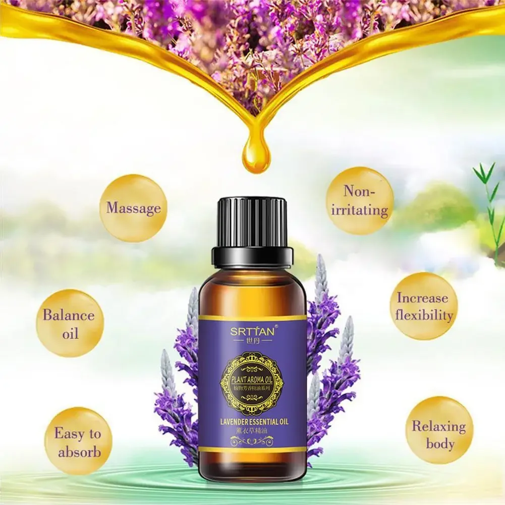 10/30mlProduct Lavender Pure Essential Oil Body Skin Care Pure Natural Plant Flowers Body Massage Spa Essential Oil 30ml
