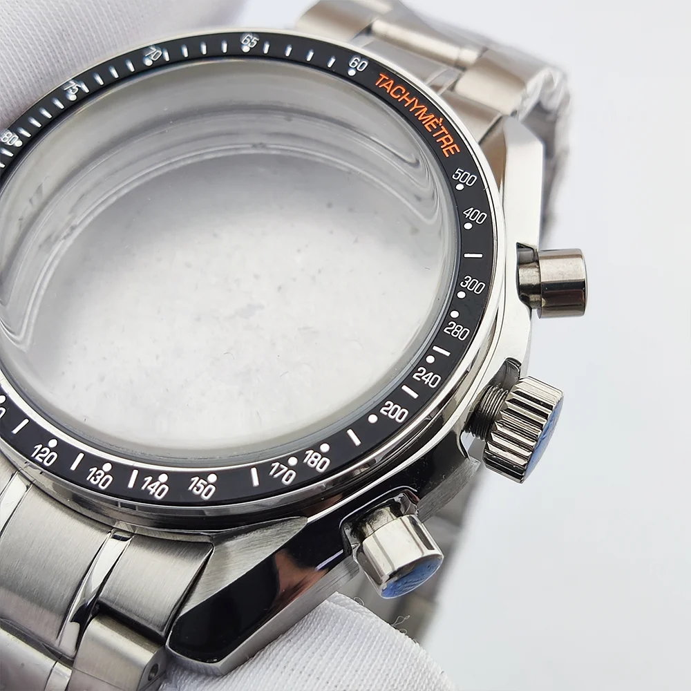 40MM Watch Case Set VK63 Movement Case Sapphire Glass Waterproof Case Luxury Men's Watch Case Fits 32.5mm Dial Case