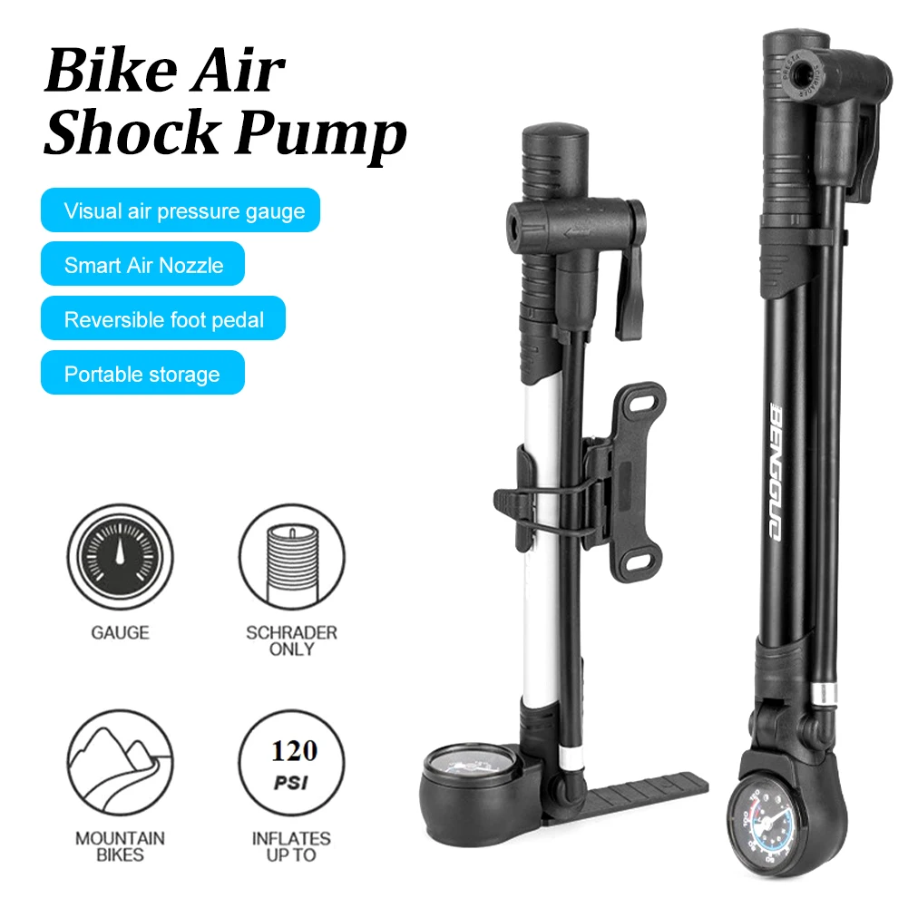 Mini Bike Pump with Gauge - Portable Bicycle Tire Pump - 120 PSI Bike –  Ruida Cycling