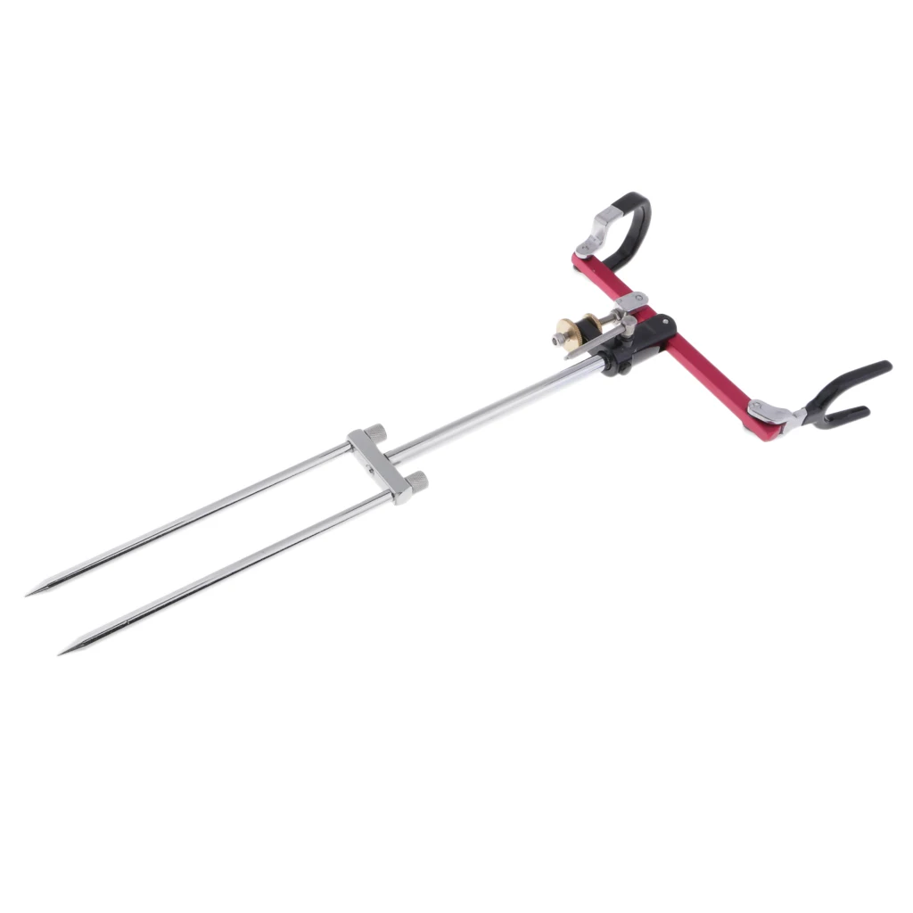Foldable Ground Insert Fishing Rod Stand Bracket Universal Support