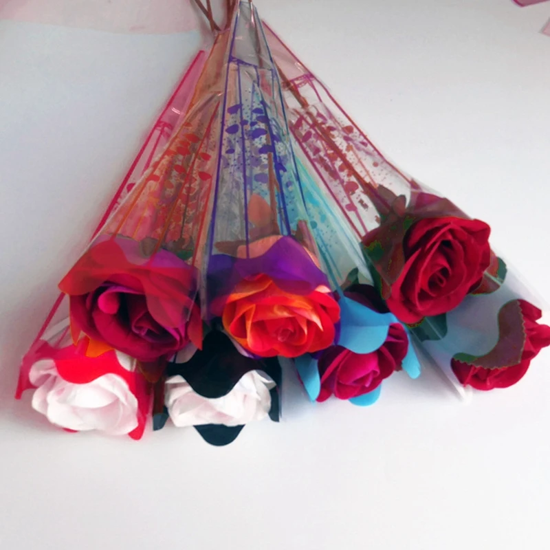 100 Stück Transparente Blumenverpackungsbeutel – Trapezform, Für Rosen & Sträuße (20x35 Cm)