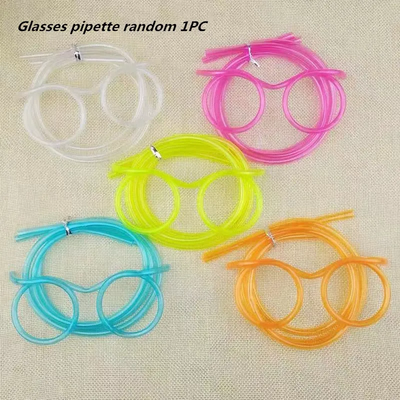 1pc Silly Straw Glasses Reusable Novelty Eyeglass Drinking Straw For Kids  Party Annual Meeting Accessories Fun Loop Straws - AliExpress