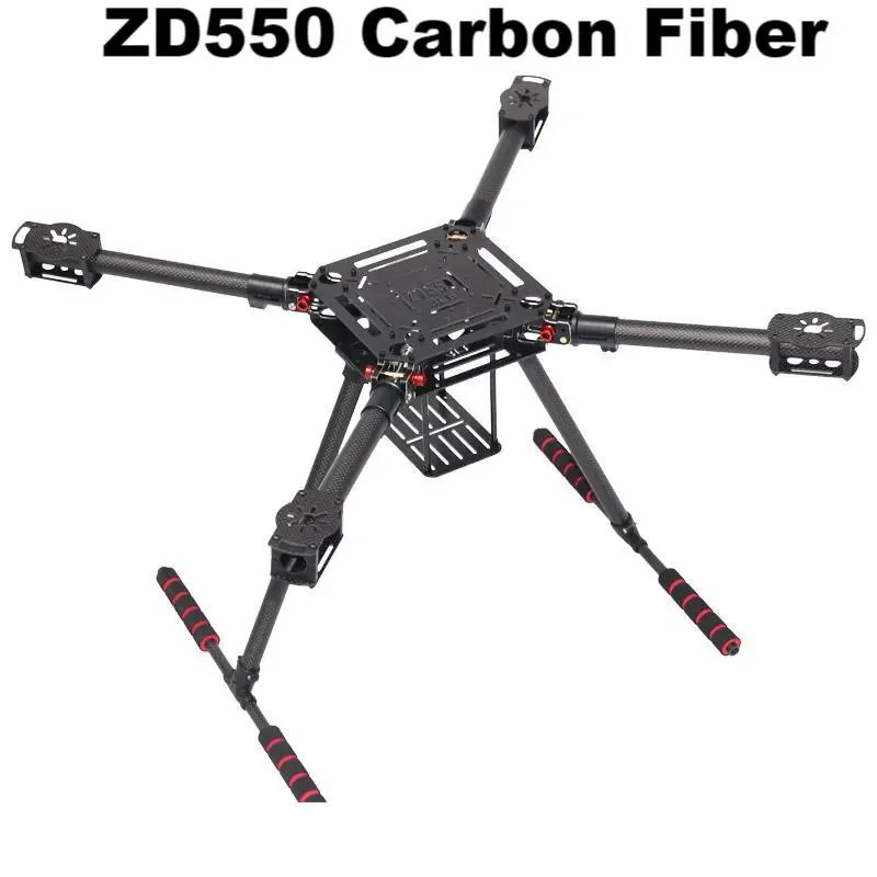 DroneHub ZD550 550mm/ZD650 650mm Carbon fiber Quadcopter Frame FPV Quad Carbon Fiber Landing Skid F550