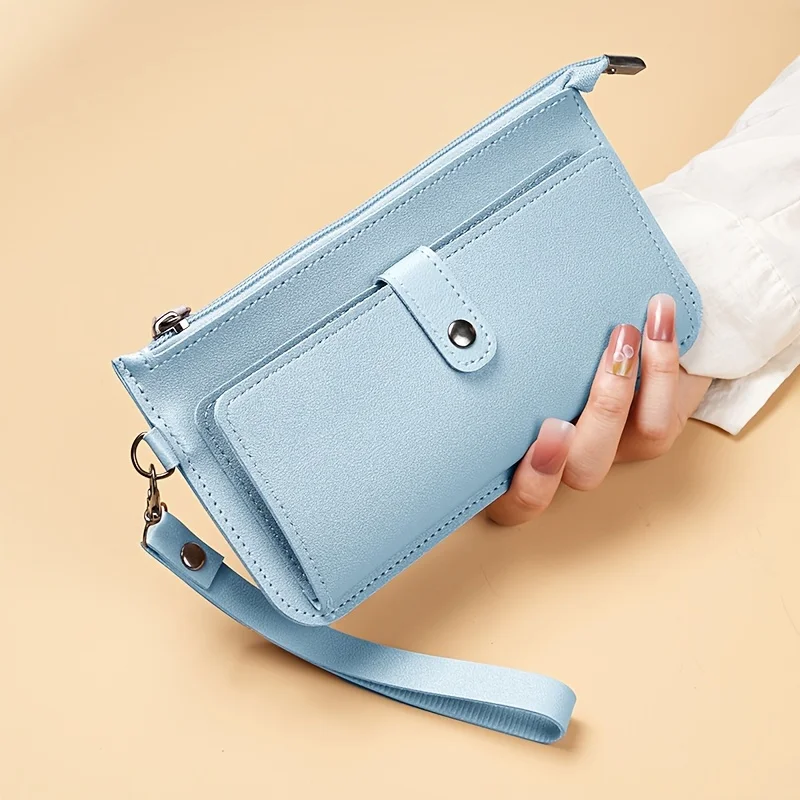Fabrik direkt neue tasche frauen lange multi-funktionale reißverschluss multi-karte kupplung schnalle reißverschluss student brieftasche. – Detail 4