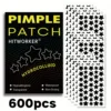 600 Pimple Patches | Trendy, Celebrity-Inspired Concealer, Absorbent, and Anti-Acne | Black Star Limited Edition | Waterproof an