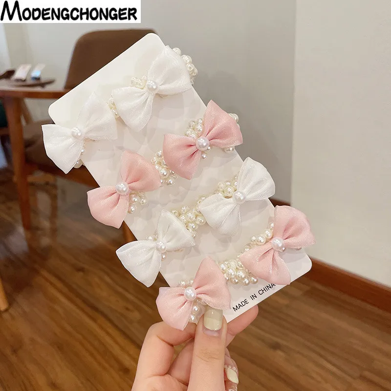 

1PC Spring New Fashion Bow Pearl Hair Ring Head Rope For Female Elastic Rubber Band Gum Fairy Headdress Girls Hair Accessories