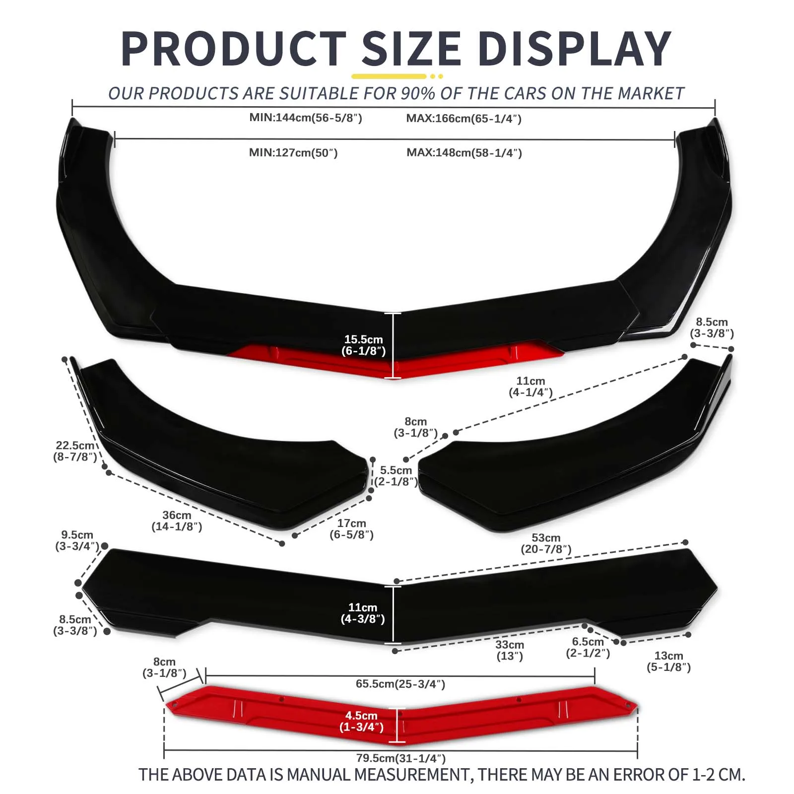 For Porsche Panamera 2012-2022 Car Front Bumper Lip Chin Spoiler Splitter Diffuser Body Kits Trim Air Dam Protector 6 colors