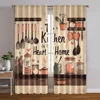 2pcs, Curtain Cloth Vegetables Fruits Durable Polyester (without rod) All Seasons Ldeal for Bedroom, Living Room 1