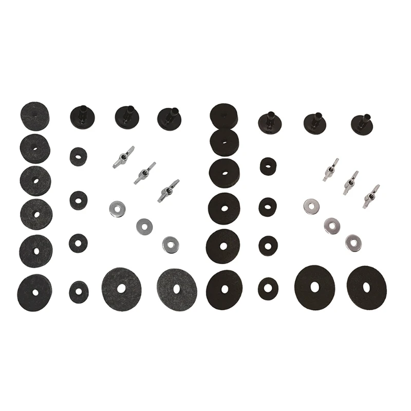 

Wear Resistant Drums Felt Set with Washers Sleeves Drum Accessories Set 21x Dropship