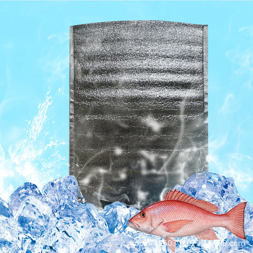 

Disposable Insulation Bag Thick Aluminum Foil Food Fast Fresh Keeping Bag Take Out Insulation Pouch with Sticker