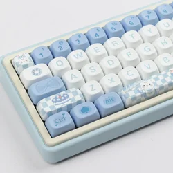 144 Keys Alice Rabbit MOA Profile Key Cap MAC Square Thermal Sublimation Mechanical Keyboard Keycaps Keyboard Accessories