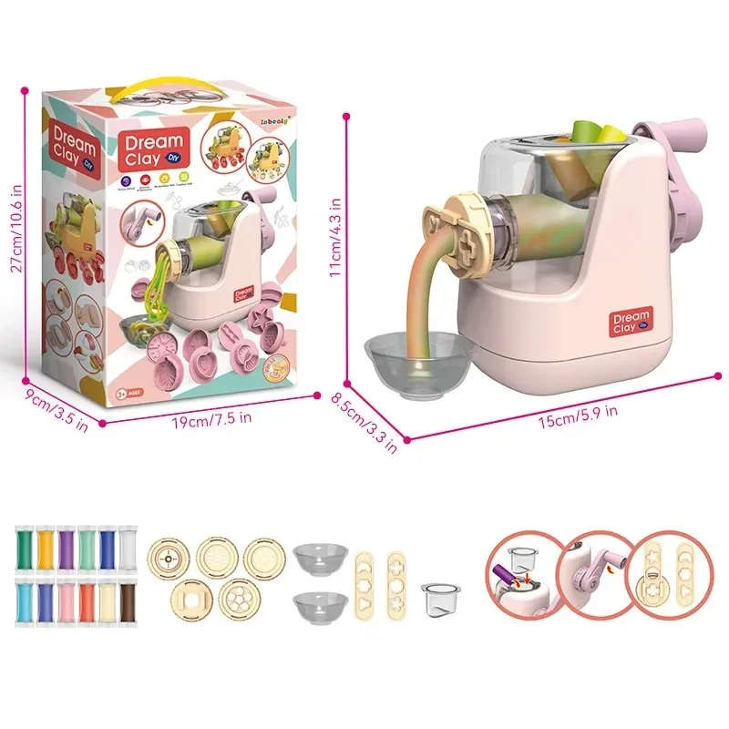 Children's Homemaking Pasta Mechanical Toy Diy Clay Creative Shape Colored Clay Shape Children's Family Game Toy Gift 5