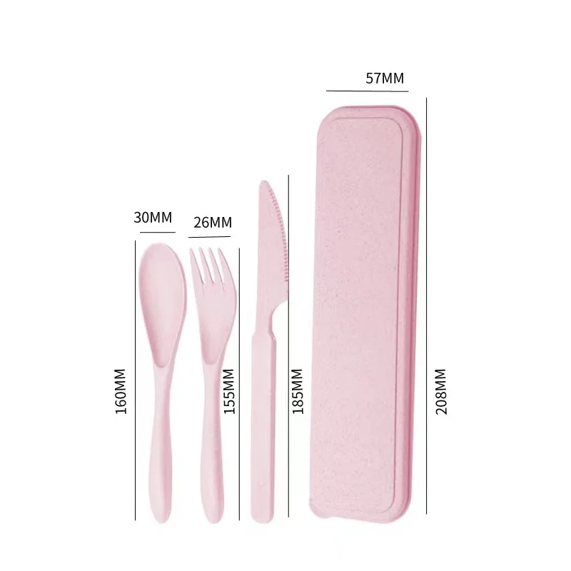 Set Di 2 Posate Riutilizzabili Con Custodia, Set Di Posate Da