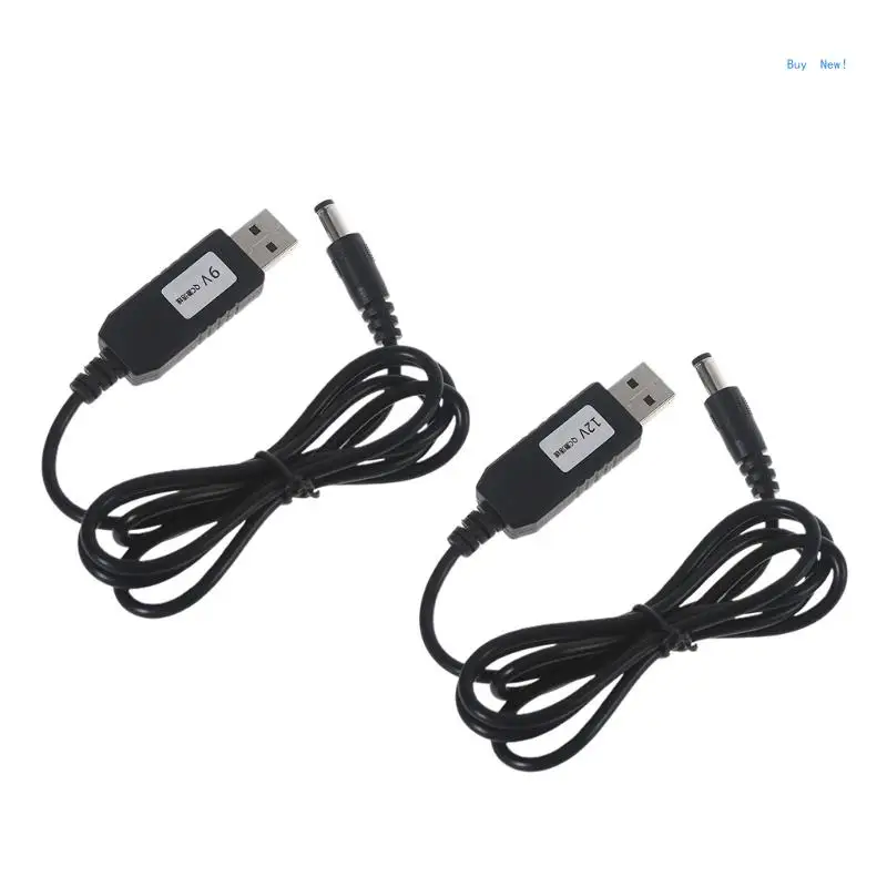 

QC3.0 USB to 12V 9V Step Up Cable Power Line 5.5x2.1mm Good Compatibility