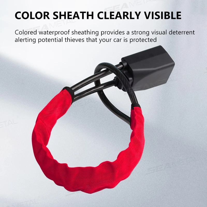 Heavy Duty Universal Car Steering Wheel Lock - Enhanced Anti-Theft Security Device
