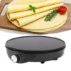 Electric Griddle Crepe Maker with Batter Spreader Wooden Spatula US Plug 100‑120V Kitchen Non Stick 12in Crepe Making Machine 2