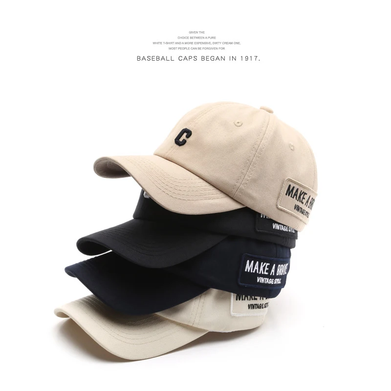 

New Cotton Baseball Cap for Women and Men Fashion Letter C Embroidery Hat Casual Snapback Hats Summer Sun Cap Unisex Gorras