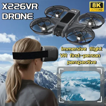 Nuovo Drone Mini X226/X226VR con Telecamera 4K, Elicottero Telecomandato Professionale, Quadricottero RC con Schermo, Giocattolo Regalo