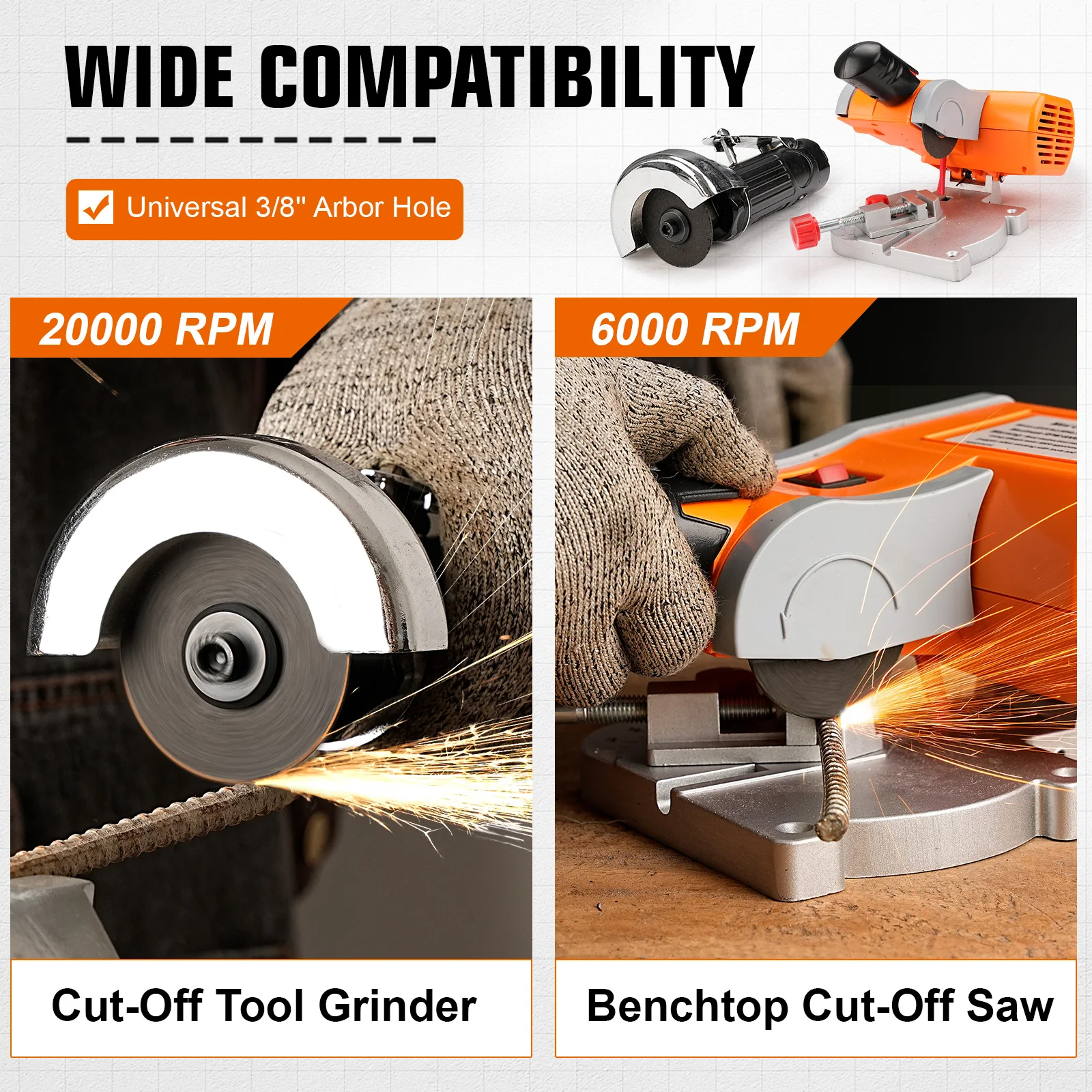 10 stücke 50mm Rund Harz Sägeblatt Mini Trennscheibe Grinder Dreh Werkzeug Metall Holz Edelstahl Schneiden Rad + dorn – Detail 8