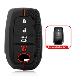 Premium Silicone Car Key Case Cover - Durable and Stylish Protection (4 Button)