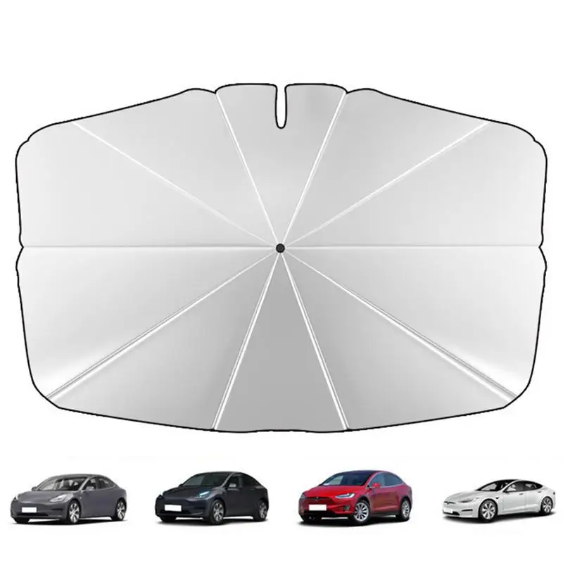 

Car Windshield Sunshade Umbrella Sun Shade For Tesla Window Summer Sun Protection Heat Insulation Cloth For Car Front Shading