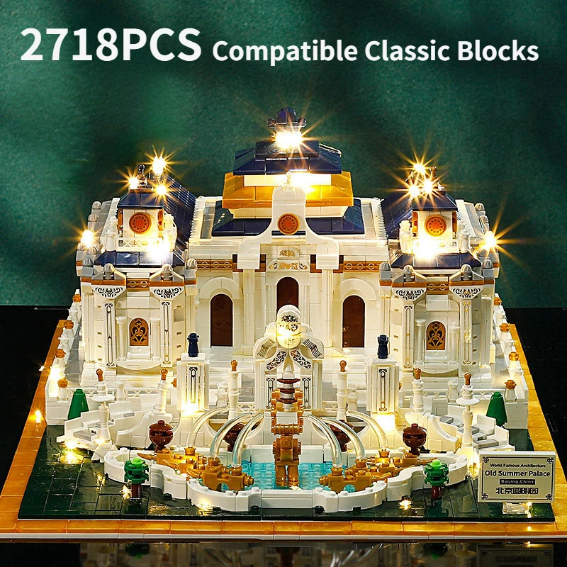 

DIY Bricks 2718PCS Chinese Famous Architecture Building Blocks Old Summer Palace Compatible Classic City Toy for Kids Adult Gift