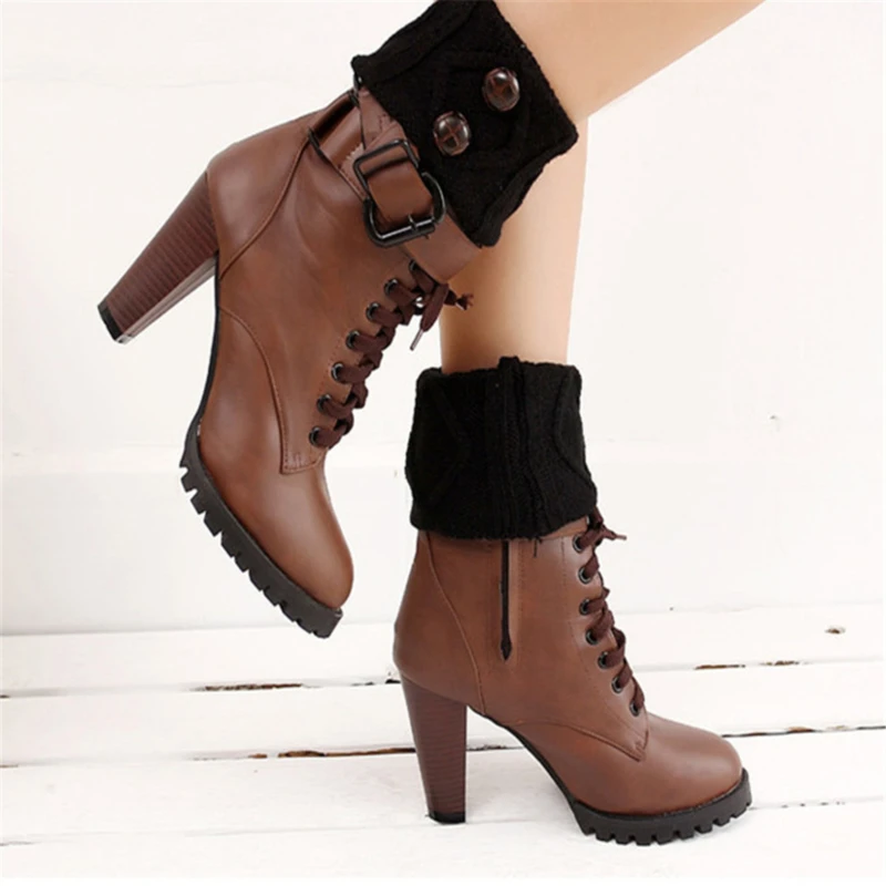 Women Crochet Boot Leg Warmers Boot Cover Keep Warm Socks Calcetines Mujer