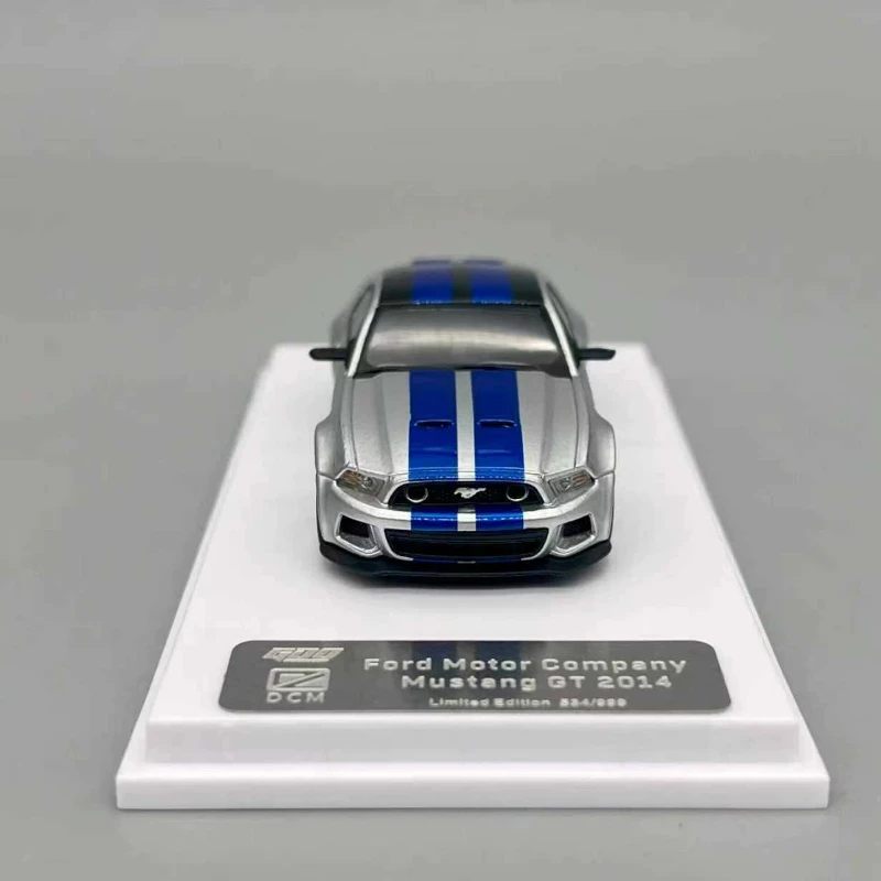 GDO & DCM 1:64 포드 머스탱 GT NFS 실버 블루 니드 포 스피드 무비 에디션 합금 자동차 모델
