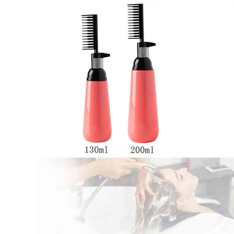 

130/200ml Multicolor Plastic Hair Dye Refillable Bottle Applicator Comb Dispensing Salon Hair Coloring Hairdressing Styling Tool