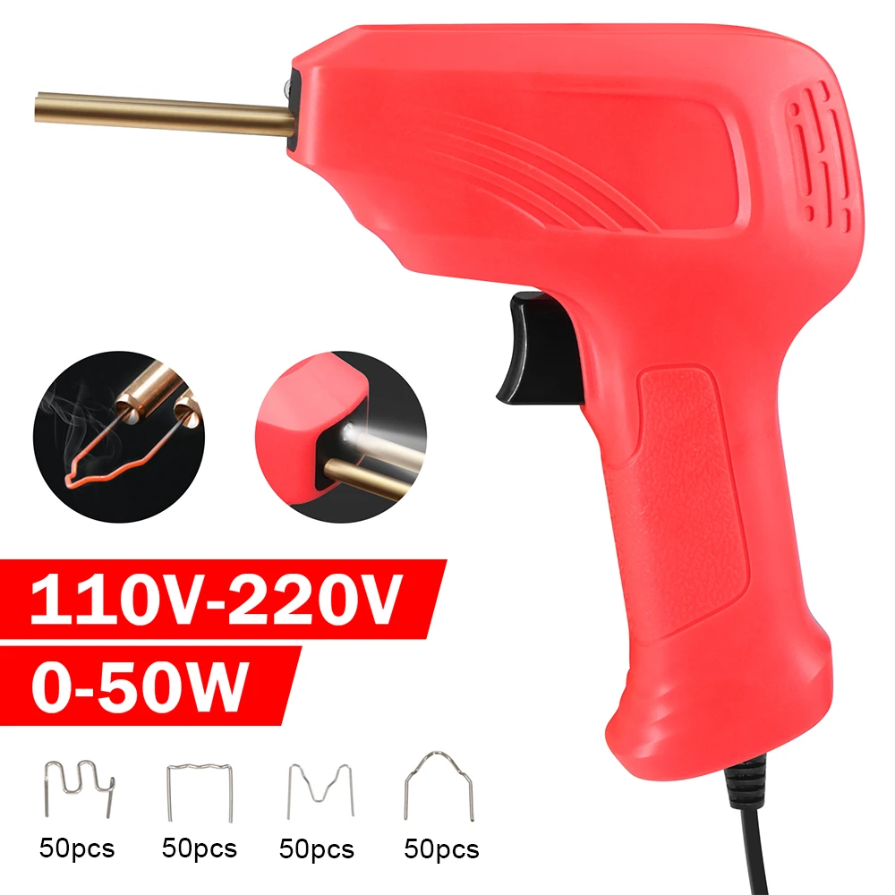 

Auto Bumper Repair Tools Kit Plastic Welder Gun 50W EU 220V/US 110V Hot Stapler Lassen Machine Garage Gereedschap