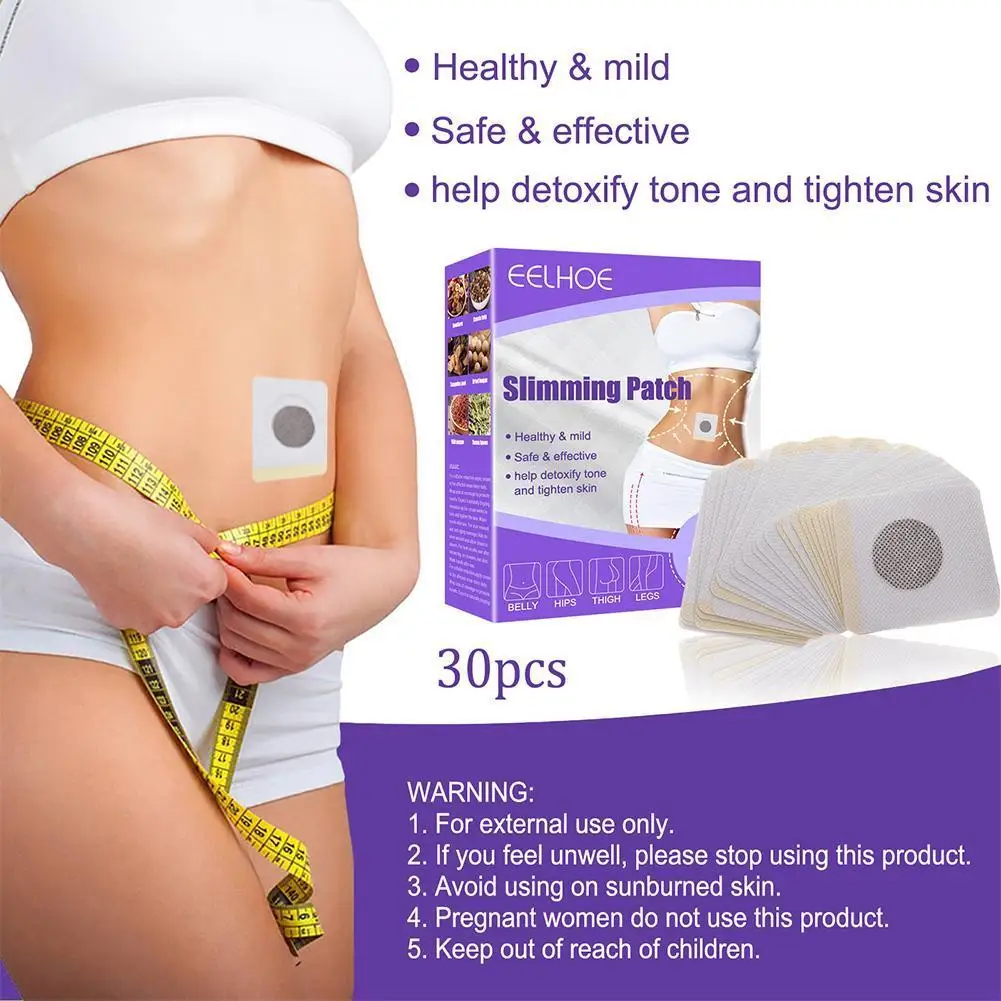 30pc/box Slimming Patches Natural Weight Loss Belly Fat Burning Sticker Effective For Appetite Suppression & Metabolism Booster
