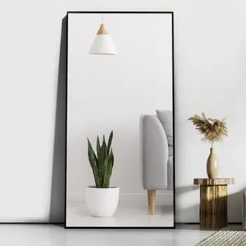 CASSILANDO Specchio a figura intera 65" * 24", Specchio da terra, Specchio con struttura in metallo nero, Specchio per tutto il corpo 1