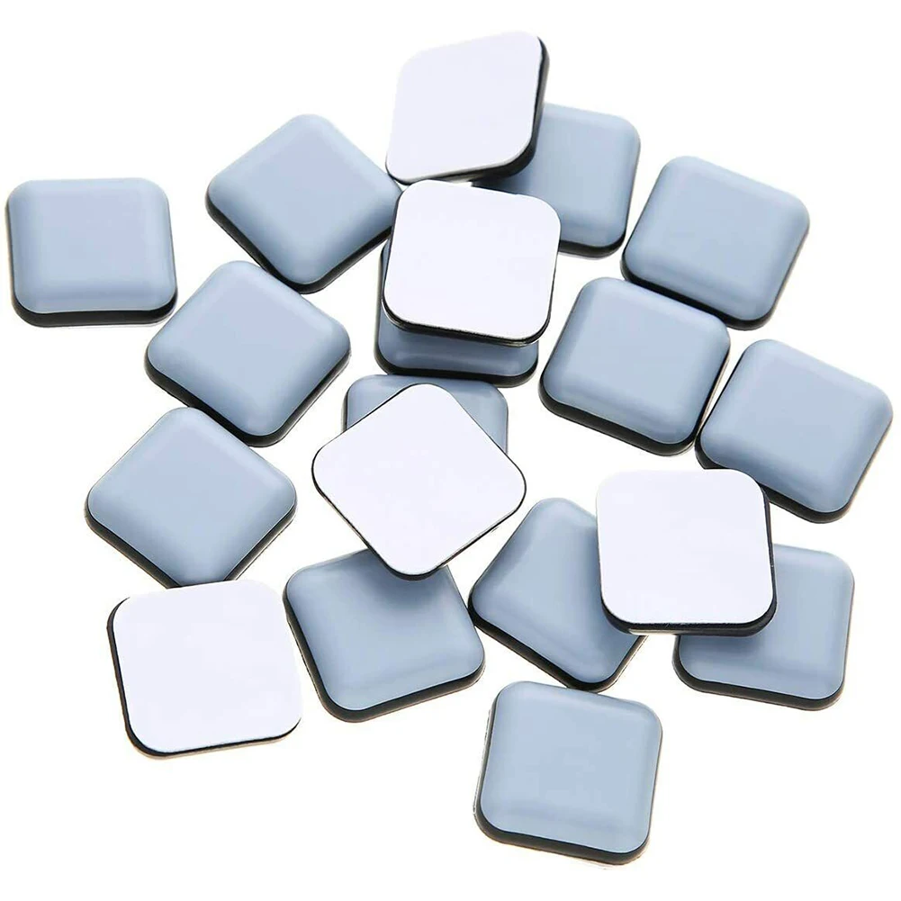 20pc Square PTFE Furniture Gliders Self Adhesive Magic Sliders Floor Chair Sofa Mat Slider Pad Furniture Table Bases Protector furniture leg pads furniture foot pads rubber furniture feet pads furniture gliders furniture feet