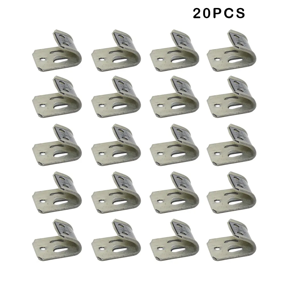 Pince à ressort durable pour meubles, supports d'angle anti-rayures, quincaillerie de canapé, moraillons, attaches, 20 pièces