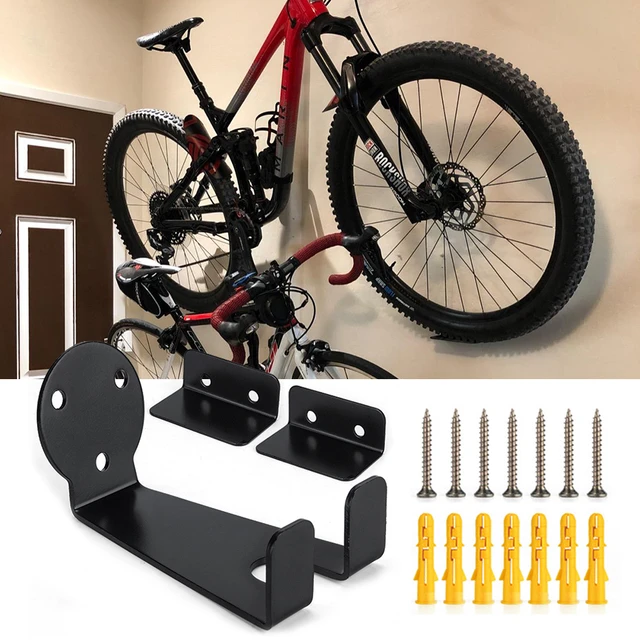 Estante de montaje en pared para bicicleta, colgador de almacenamiento,  soporte de gancho plegable, recubierto de goma, ahorro de espacio, gancho  para bicicleta de garaje - AliExpress