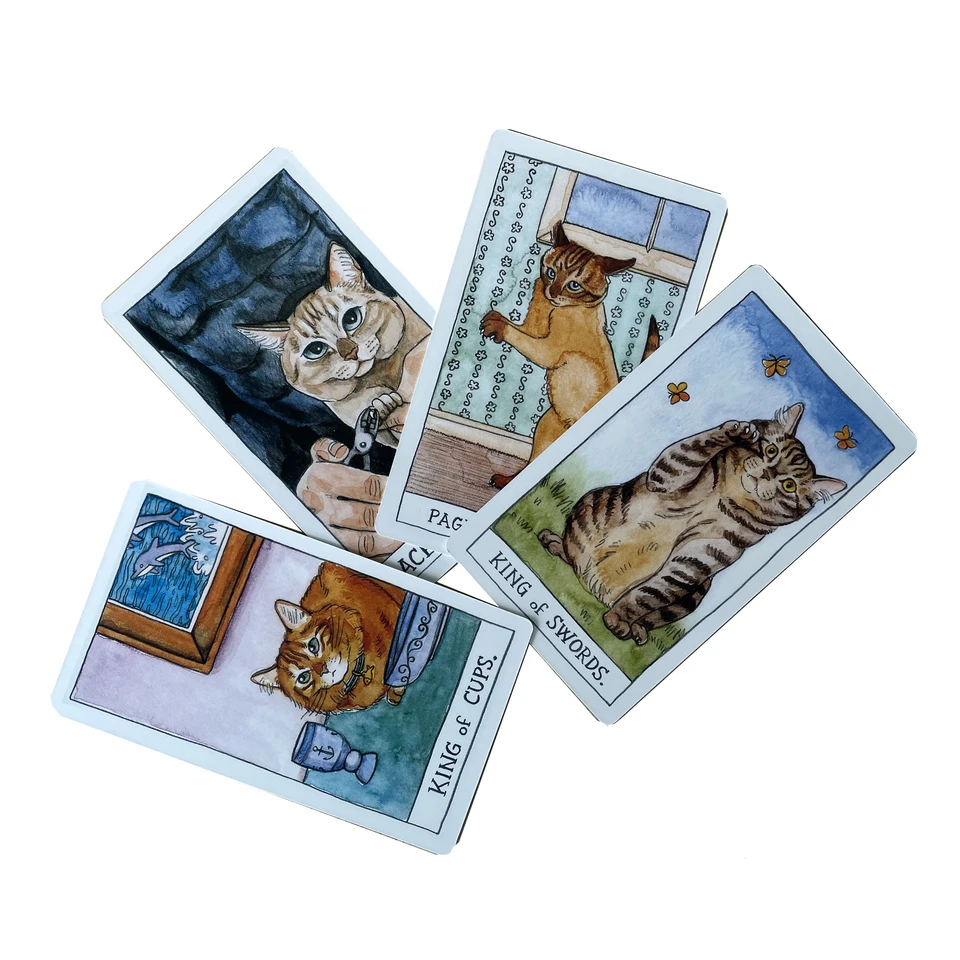 Kawaii Cat Tarot - 78 Card Tarot Deck & Guidebook By Kawaii Lab Games