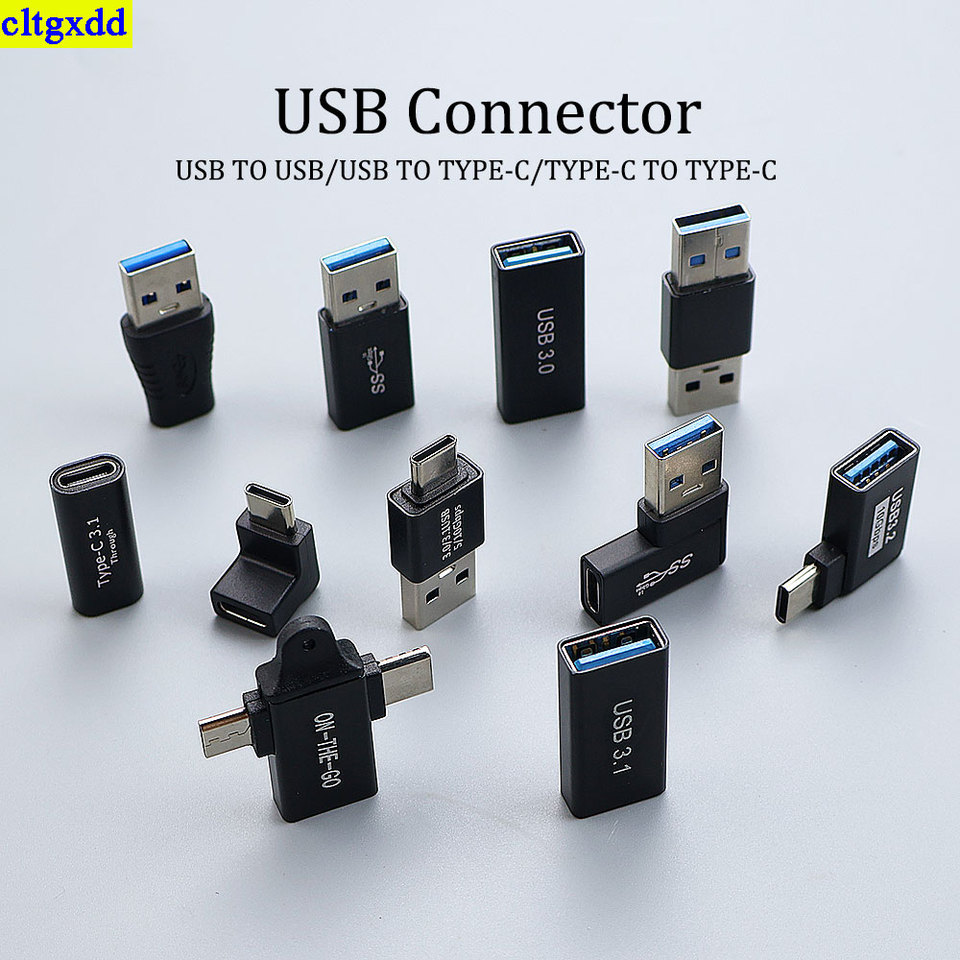 cltgxdd 1piece  USB TYPE-C male to USB 3.0 Female mini OTG connector USB 3.0 to USB C cable mini adapter plug converter