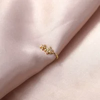 1pc Double Flower Charm No Piercing Copper Inlaid Zircon U-shaped Nose Clip Fake Nose Ring Female No Piercing Piercing Jewelry 2