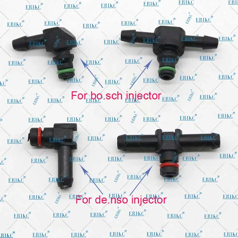 

ERIKC 10Pcs Return Oil Backflow Pipe Connector T AND L Type Voor Bosch Denso Diesel Injector Plastic Connector
