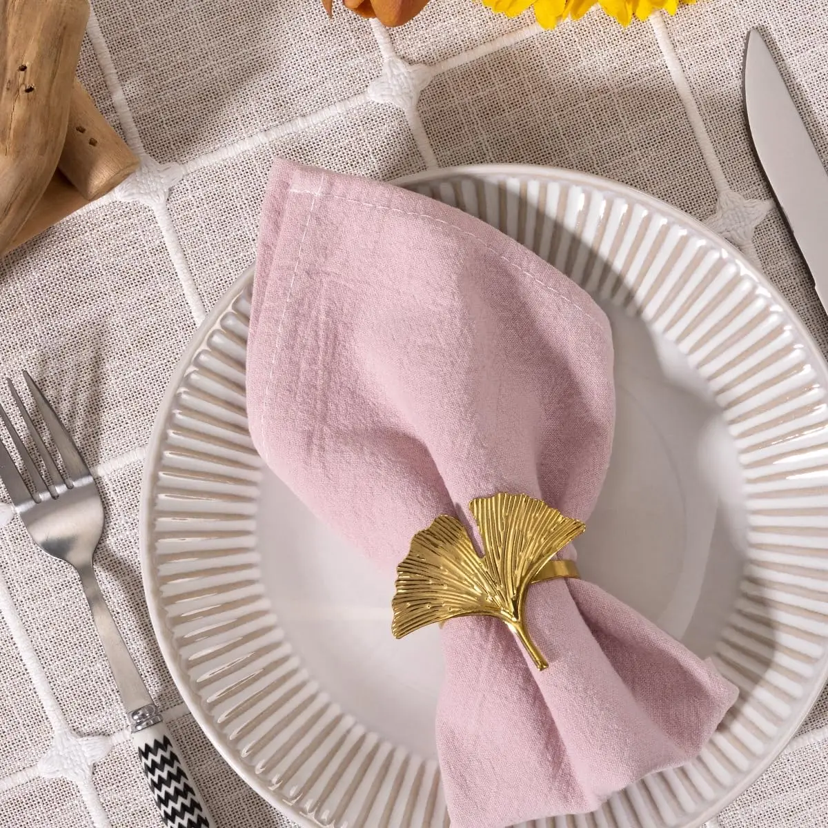 Set of 12 Cotton Cloth Napkins 30x45cm Washable Cloth Napkins Spring Napkin for Wedding Party Birthday Table Decorations