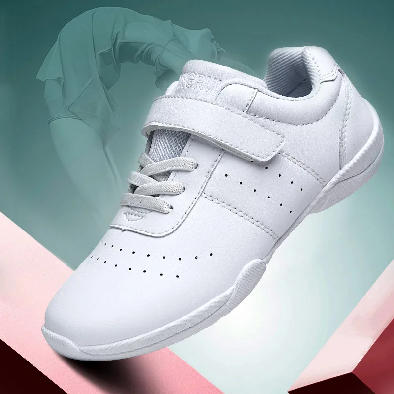 D05 Children's competitive aerobics shoes White cheerleading shoes Training and competition Dance