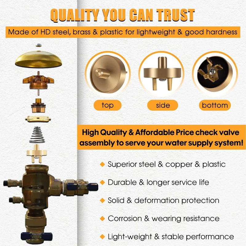 905-051 Check Valve Assembly Repair Kit Fit For Febco 765 1/2" & 3/4" Check Valve of Model 765/905051/765CBV/765DBV