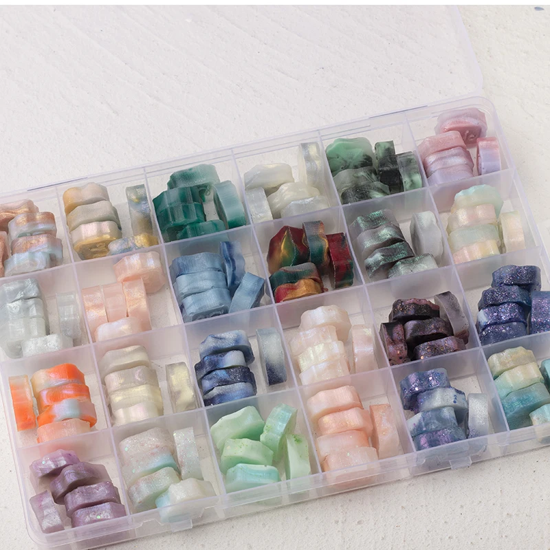 

25 шт., нефритовые перламутровые частицы воска, смешанные цвета, блестящий воск, материал «сделай сам», поздравительная открытка, запечатывание приглашений