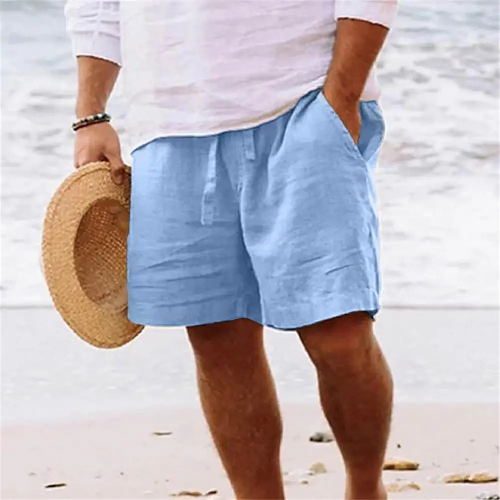 

Men Shorts Straight Wide Leg Moisture Wicking Male Casual Beach Short Sweatpants Knee Length Beach Shorts Streetwear