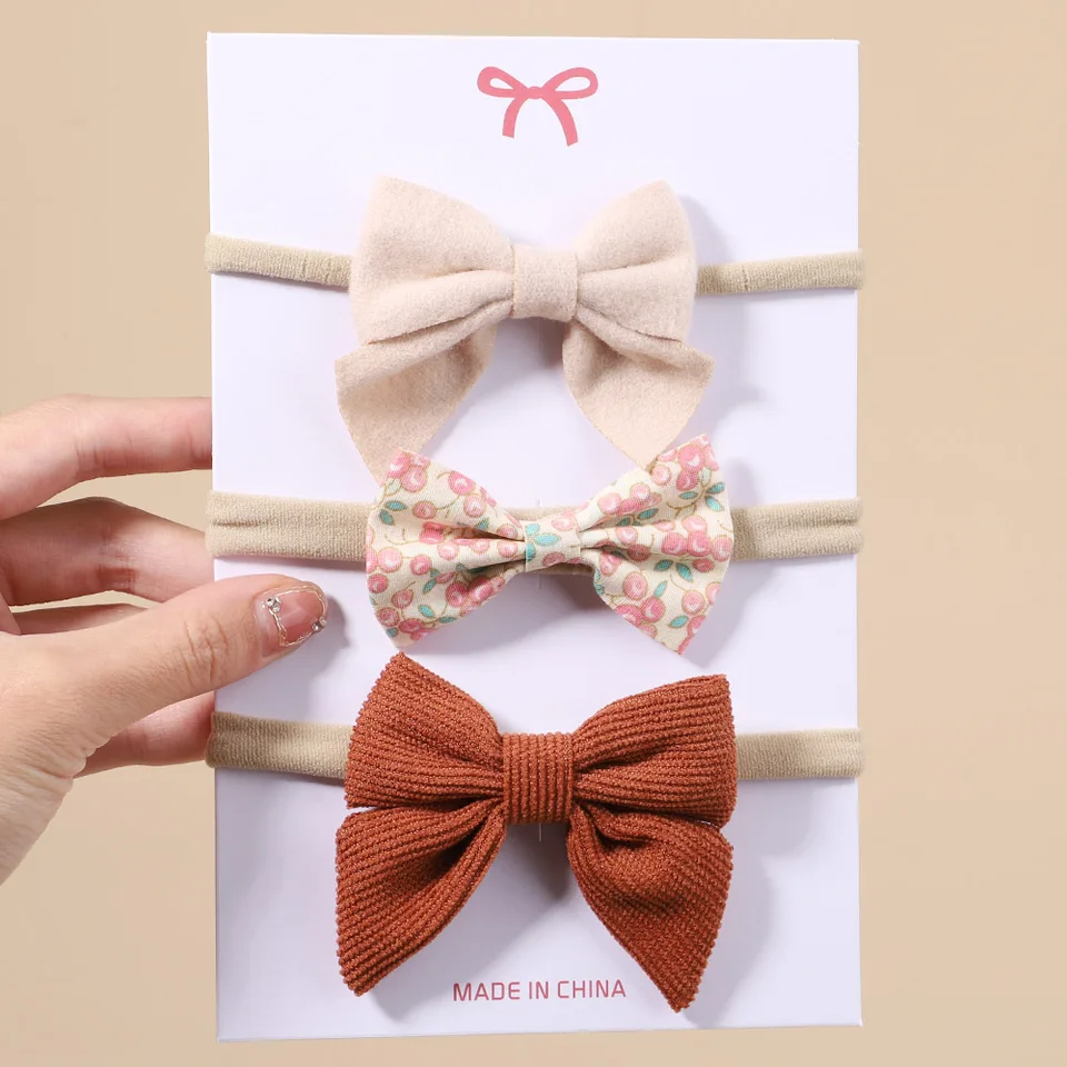 Jollybows 40pcs 20 Colors Baby Girl Headbands With 4.5 Inches Hair Bows Band Hai