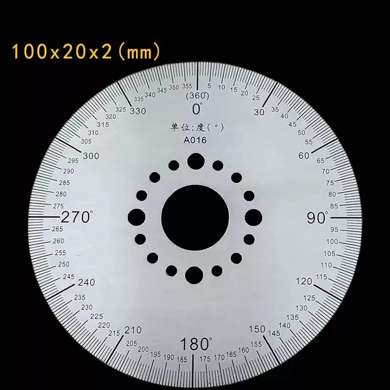 Angle Measuring Tool Digital Angle Protractor Angle Protractor Outer Diameter 100mm Dial Scale Identification Dial Degree Graduated Circle Disk Protractor For Machine Tool Measurement Tools