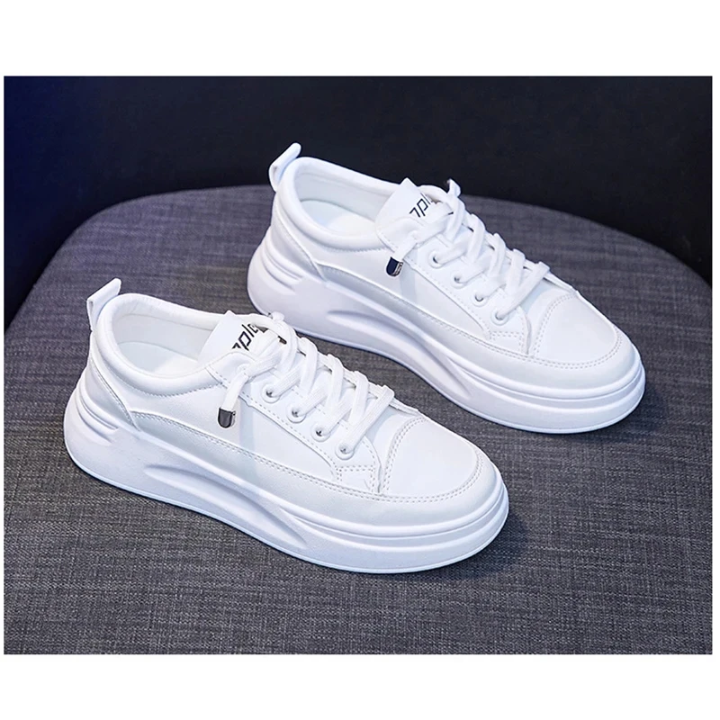 Women Shoes Women Sneakers Casual Shoes Fashion Sneakers Women Young Ladies Casual Female Sneakers Brand White Thick Sole 3cm A2375