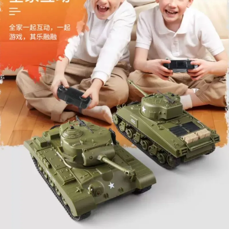 Henglong 1/30 셔먼 대 퍼싱 적외선 배틀 탱크, Rc 배틀 팬저 리모컨 서프라이즈 모델 탱크, 2.4GHz