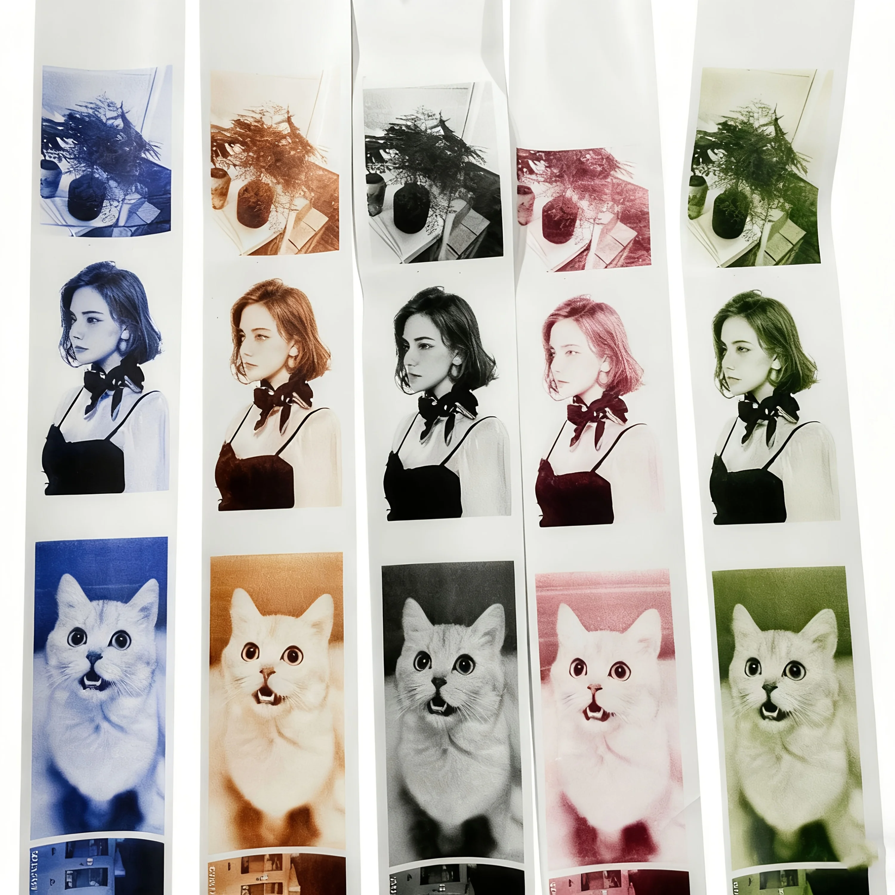 즉석 인쇄 카메라 용 5 색 열 컬러 인화지 라벨 프린터 홈 여행 파티 선물 저널 사진 인쇄 스티커